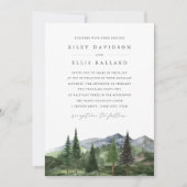 Invitation Timberline | Faire suivre la forêt et le mariage e (Devant)