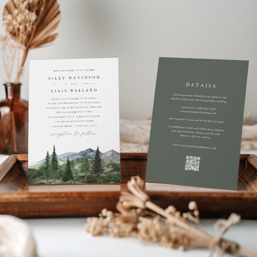 Invitation Timberline | Mariage en forêt et en montagne tout-
