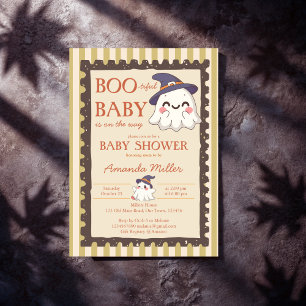 Invitation Timbre rétro de fantôme Boo-tiful fête d'Halloween