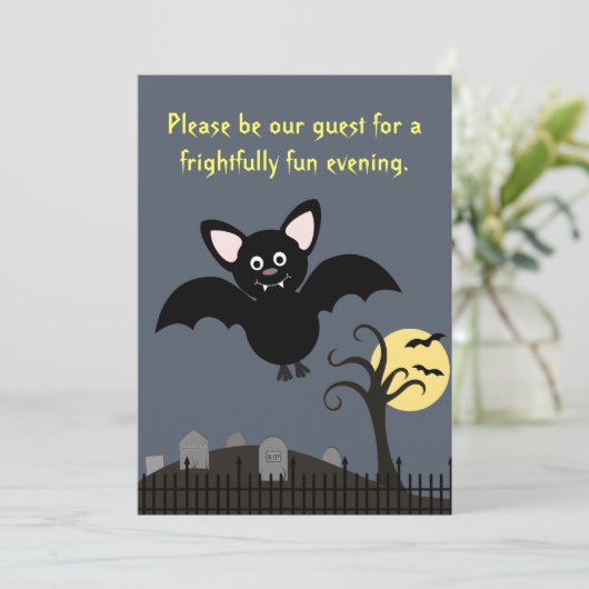 Invitation timbrée de Halloween (Debout devant)