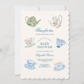 Invitation Time for tea Baby Shower (Devant)