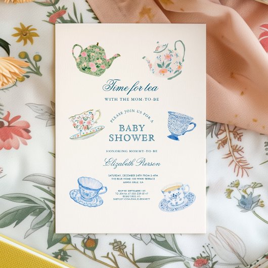 Invitation Time for tea Baby Shower