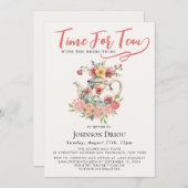 Invitation Time For Tea Bridal Shower Party (Devant / Derrière)