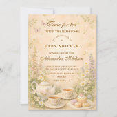 Invitation Time for Tea Garden Baby Shower (Devant)