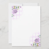 Invitation Time Four Tea Purple Floral 4e anniversaire ParTEA (Dos)