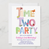 Invitation Time Two Party, Bug Themed 2nd, Garden Farm (Devant)