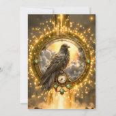 Invitation Timekeeper Raven – Gothic Clockwork  (Dos)