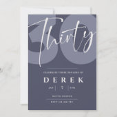 Invitation Timeless 30 Minimalist Birthday Party (Devant)