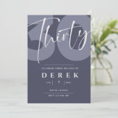 Invitation Timeless 30 Minimalist Birthday Party (Debout devant)