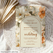 Invitation Timeless Boho Copper Ivory Sage Floral Wedding