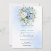 Invitation Timeless Dusty Blue White Floral Download Invites (Devant)