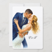 Invitation Timeless Elegance Wedding Golden Romance Couple (Dos)