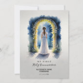Invitation Timeless Holy First Communion Nice Girl  (Devant)
