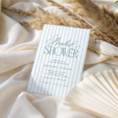 Invitation Timeless Luxe Écriture Rayures Bleues Réception de