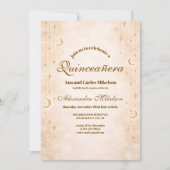 Invitation Timeless Moon And Stars Quinceañera (Devant)