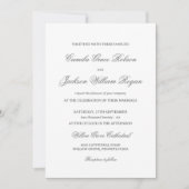 Invitation Timeless Old Money Black and White Wedding (Devant)