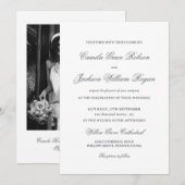 Invitation Timeless Old Money Black and White Wedding Invitat (Devant / Derrière)
