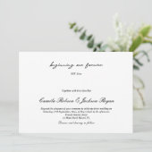 Invitation Timeless Old Money Black and White Wedding Invitat (Debout devant)