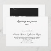 Invitation Timeless Old Money Black and White Wedding Invitat (Devant / Derrière)