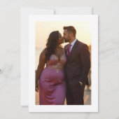 Invitation Timeless Romantic Purple Shades Flowers Arch Photo (Dos)