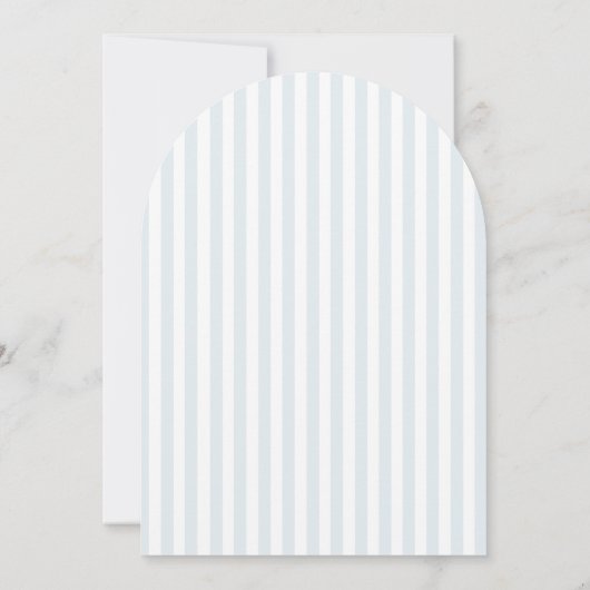 Invitation Timeless Script Blue Stripes Arched Bridal Shower (Dos)