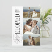Invitation Timeless Typography 3 photo We Eloped Reception (Debout devant)