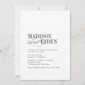 Invitation Timeless Typography 3 photo We Eloped Reception (Dos)