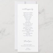 Invitation Timeless Vines Monogram Crest Navy Blue Program (Dos)