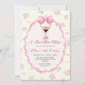 Invitation Tini Bit Ancien Chic Martini Coquette Anniversaire (Devant)