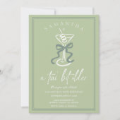 Invitation Tini Bit Ancien Cocktail Olive Dessiné À La Main (Devant)