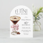 Invitation Tini Bit Ancien Espresso Martini 40e anniversaire (Debout devant)