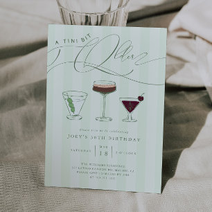 Invitation Tini Bit Ancien Martini Adulte Anniversaire
