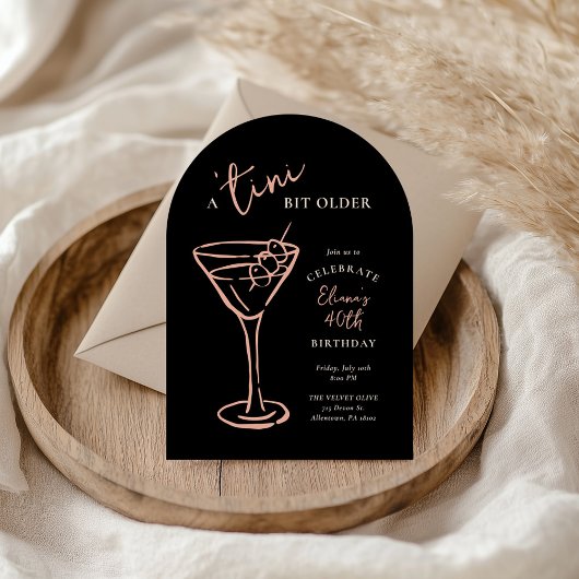 Invitation Tini Bit Anniversaire 40e fête d'anniversaire