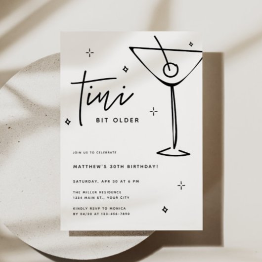 Invitation TIni Bit Anniversaire de Martini