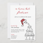 Invitation Tini Bit Festive Martini Cocktail de Noël (Devant)