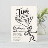 Invitation Tini Bit noir et blanc tendance Plus de 30e annive (Debout devant)
