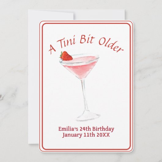Invitation Tini Bit Older - Berry Drink Thème (Devant)