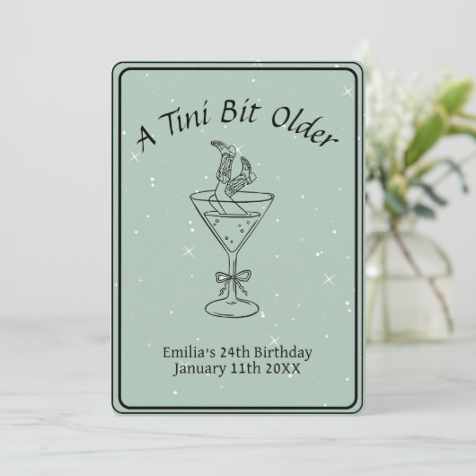 Invitation Tini Bit Older - Boots & Drink Theme (Debout devant)