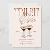 Invitation 'Tini Bit Older Espresso Martini Anniversaire (Devant)