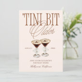 Invitation 'Tini Bit Older Espresso Martini Anniversaire (Debout devant)