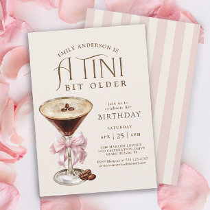 Invitation Tini Bit Older Espresso Martini Anniversaire pour