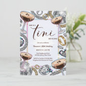 Invitation Tini Bit Older Espresso Martini Glam Birthday (Debout devant)