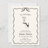 Invitation Tini Bit Plus Ancien Cocktail Mains Tirées Brown A (Devant)