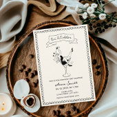 Invitation Tini Bit Plus Ancien Cocktail Mains Tirées Unique