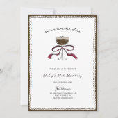 Invitation Tini Bit Plus Ancien Espresso Main Tirée Anniversa (Devant)