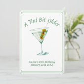 Invitation Tini Bit Plus Ancien - Thème Boisson Olive (Debout devant)