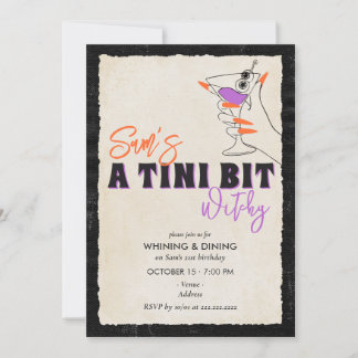 Invitation Tini Bit Witchy 21e cocktail de Halloween Martini