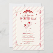 Invitation Tini Mignonne Un Est En Chemin Baby shower (Devant)