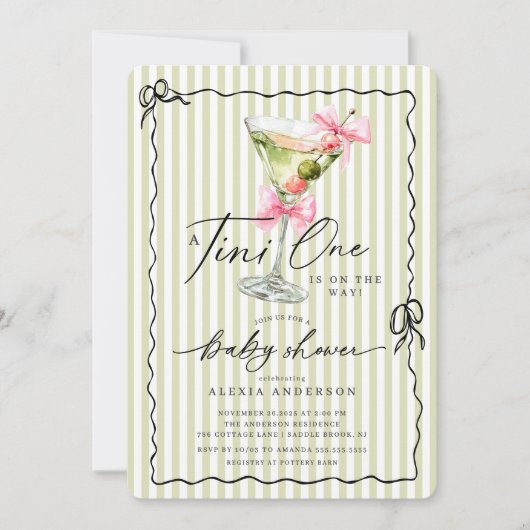 Invitation Tini One Baby shower (Devant)