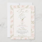 Invitation Tini One Baby Shower Fille (Devant)